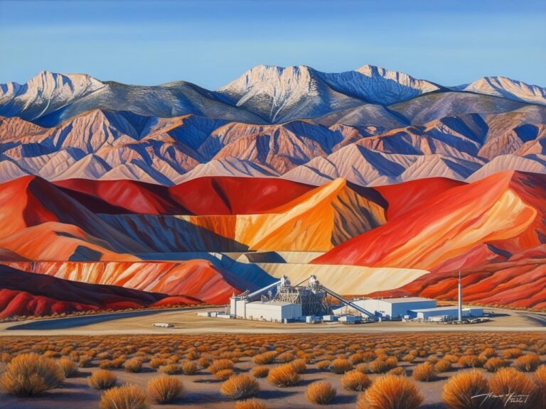 A Rare Earths mine in the United States. Set in the California Desert.